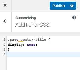 how to hide page title in wordpress 3
