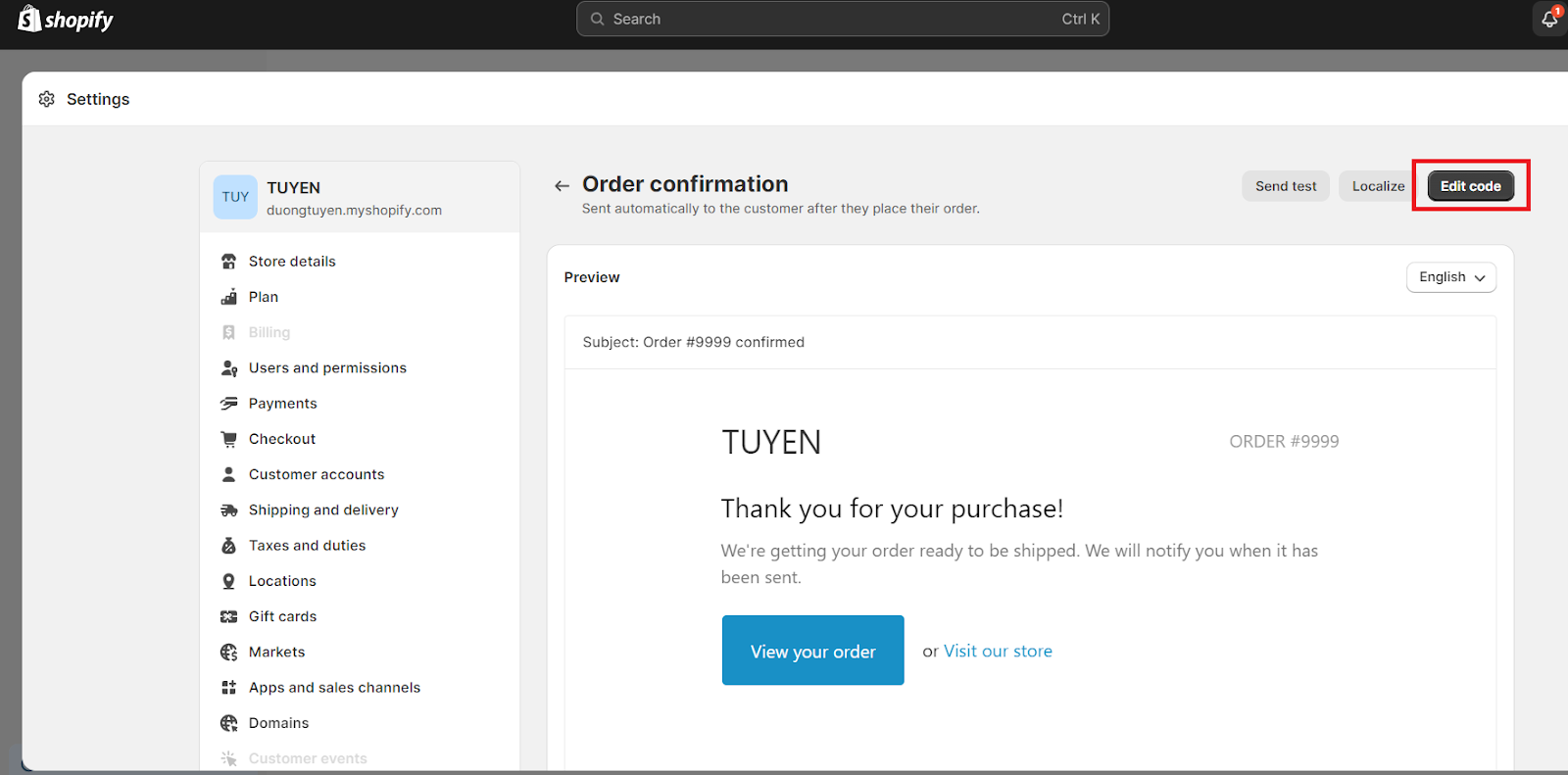 Shopify Order Confirmation Email 8