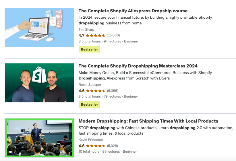 Best Dropshipping Courses